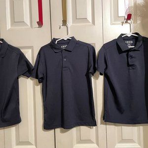 3 Navy Izod Uniform Shirts Size 6/7 New without tags